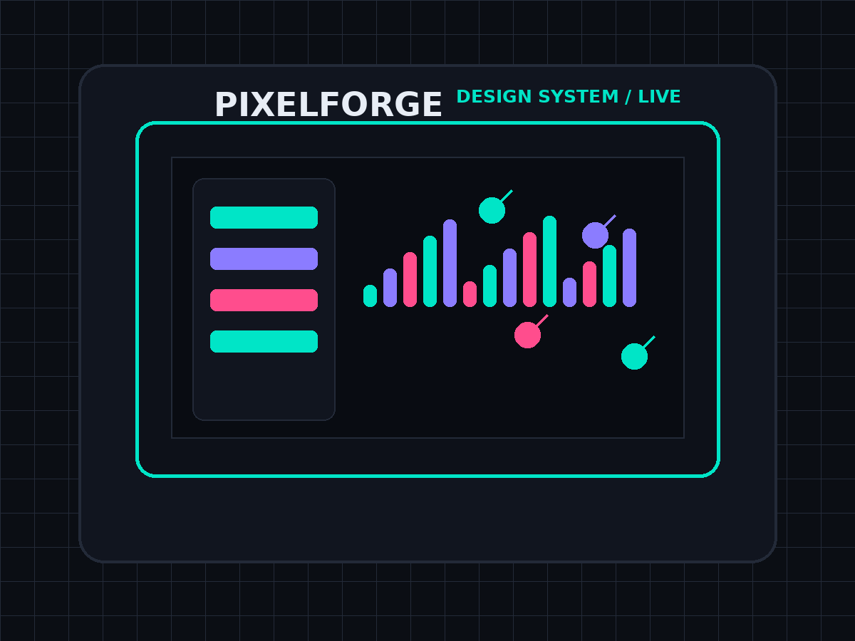 PixelForge design studio interface