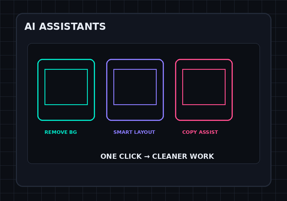 PixelForge AI assistants interface