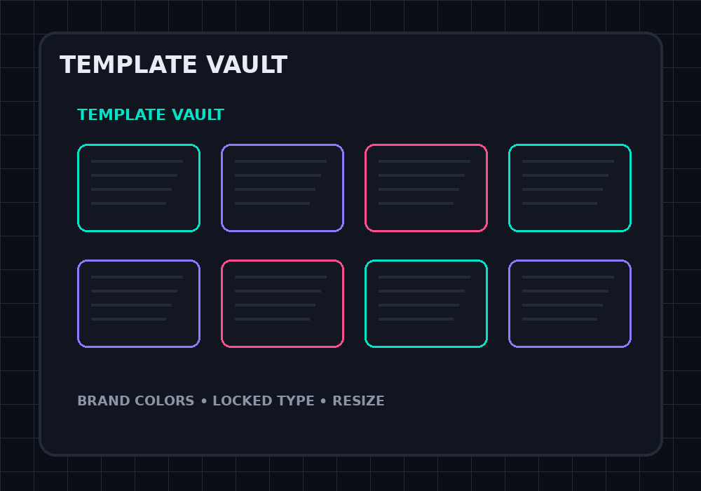 PixelForge template library interface